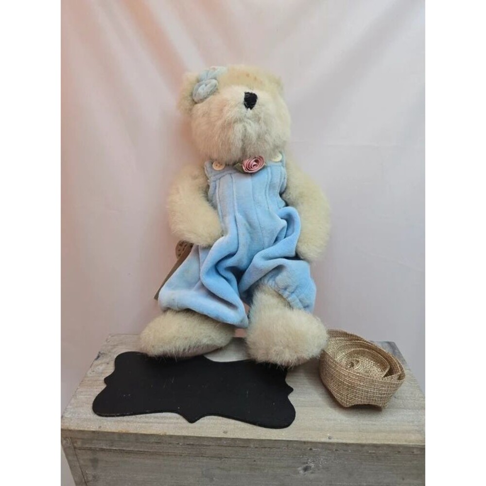 Boyds Bears Sasha Teddy Bear Blue Jumper Hat With Tags
